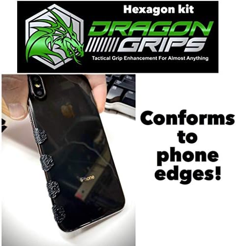 Dragon Grips Xbox One Controller Grips | עורות עטיפת גומי גומי | אביזרי בקר Xbox One עם סט מדבקות מדבקות משושה של 57 חתיכות 1/2 לטלפון,